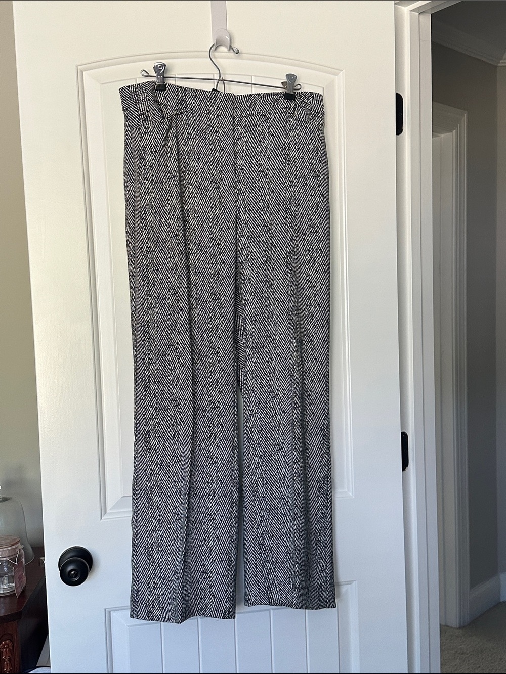 White House black market High-Rise Wide-Leg Women’s Pants - Black & White